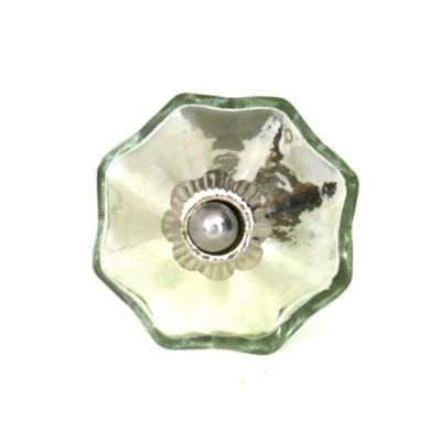 Mercury Melon Silver Glass Knob