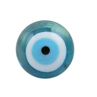 Glass Knob with Blue Evil Eye