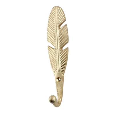 Gold Feather Wall Hook