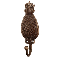Pineapple Iron Hooks in Antique Brass Finish