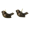 Metal Sparrow Cabinet Knob in Antique Brass Finish