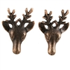 Metal Deer Head Cabinet Knob in Antique Brass Finish