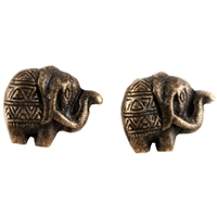 Elephant Cabinet Knob in Antique Brass Finish