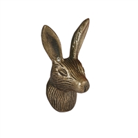 Rabbit Head Iron Cabinet Knob in Antique Brass Finish
