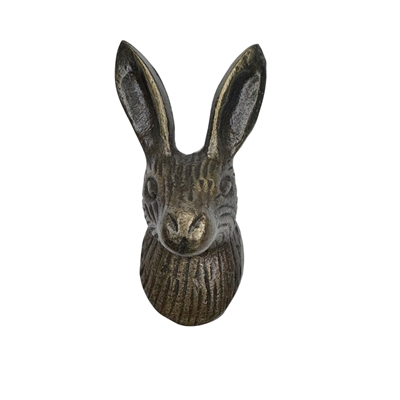 Rabbit Head Iron Cabinet Knob in Antique Brass Finish
