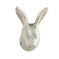 Rabbit Head Iron Cabinet Knob in Distressed Cream