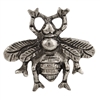 Distressed Silver Bee Aluminum Cabinet Knob