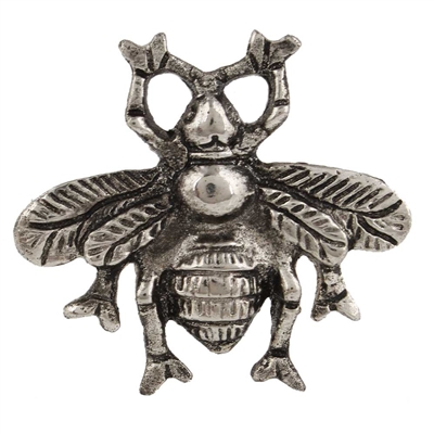 Distressed Silver Bee Aluminum Cabinet Knob