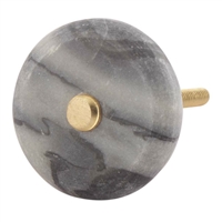 Grey Stone Flat Dresser Knob