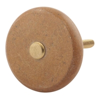 Brown Stone Flat Dresser Knob