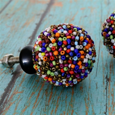 Colorful Beaded Cabinet Knob