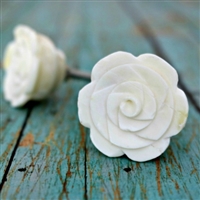 Rose Knob Carved in Bone