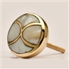 Mother of Pearl & Brass Cabinet Knob