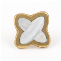 Mother of Pearl & Brass Cabinet Knob