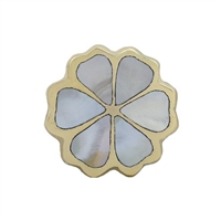 Mother of Pearl & Brass Cabinet Knob