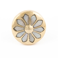 Mother of Pearl & Brass Cabinet Knob