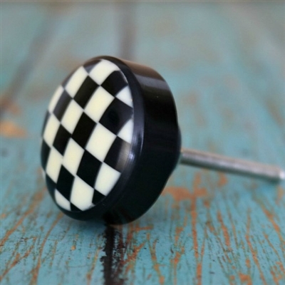 Round Chessboard Cabinet Knob