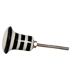 Gear Cabinet Knob with Black & White Stripes