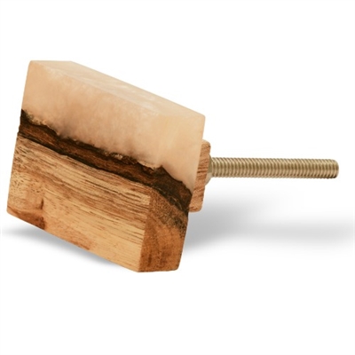 Rectangle Wood & Resin Cabinet Knob