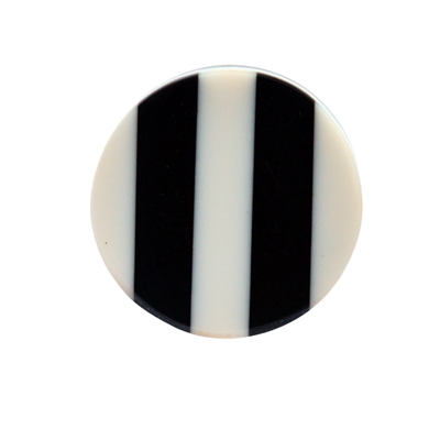 Round Black and White Resin Cabinet Knob