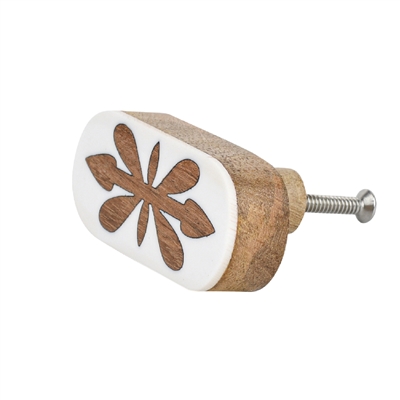 Wood Inlay Cabinet Knob
