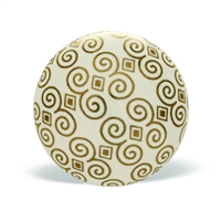 Gold & White Mushroom Ceramic Cabinet Knob