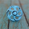 Wheel Shaped Metal Cabinet Knob in Distressed Blue