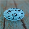 Floral Metal Cabinet Knob in Distressed Blue