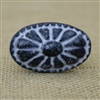 Floral Metal Cabinet Knob in Distressed White