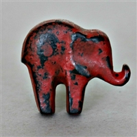 Baby Elephant Cabinet Knob in Red Distressed Finish