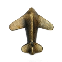 Cast Iron Airplane Cabinet Knob in Antique Brass Finish