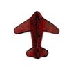 Cast Iron Airplane Cabinet Knob in Distressed Red Finish