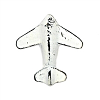 Cast Iron Airplane Cabinet Knob in Distressed White Finish
