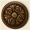 Round Cast Iron Cabinet Knob in Antique Brass Finish