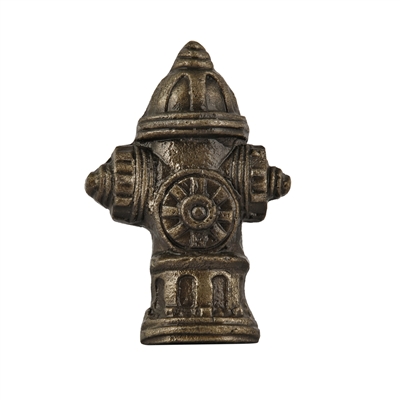 Fire Hydrant Cast Iron Cabinet Knob in Antique Finish