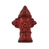 Fire Hydrant Cast Iron Cabinet Knob in Distressed Red Finish