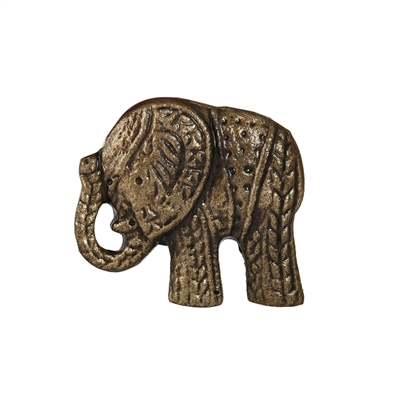 Elephant Metal Cabinet Knob in Antique Finish