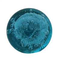 Turquoise Blue Bubble Glass Drawer Knob
