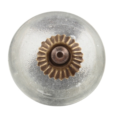 Clear Wheel Glass Drawer Knob