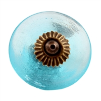 Turquoise Wheel Glass Drawer Knob