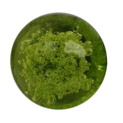 Green Bubble Glass Drawer Knob