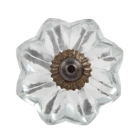 Clear Melon Glass Cabinet Knob