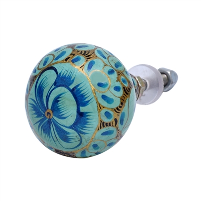 Hand Painted Wooden Cabinet Knob