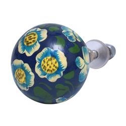 Hand Painted Wooden Cabinet Knob