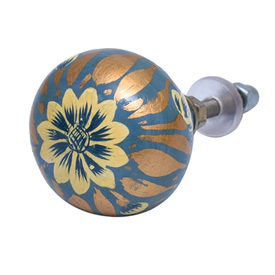 Hand Painted Wooden Cabinet Knob