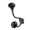 Dark Blue Ceramic Antique Iron Hook