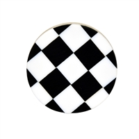 Black and White Checkered Cabinet Knob
