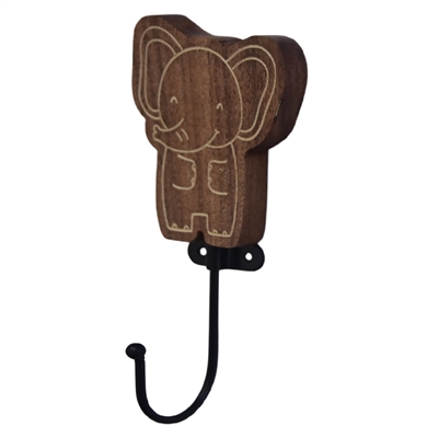 Wooden Elephant Wall Hook