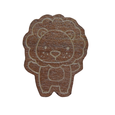 Wooden Lion Cabinet Knob