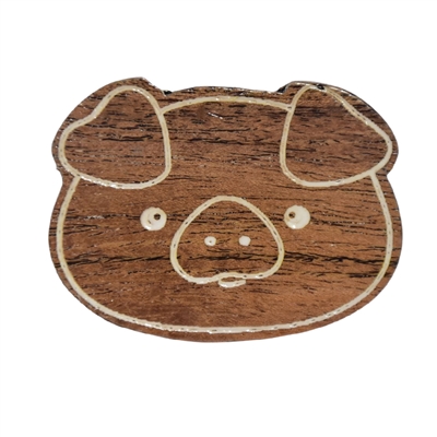 Wooden Pig Cabinet Knob
